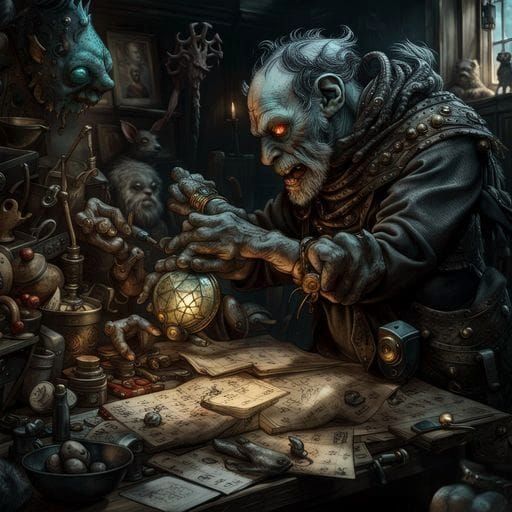 Epic Dark Fantasy Surrealism in Maximalist Style