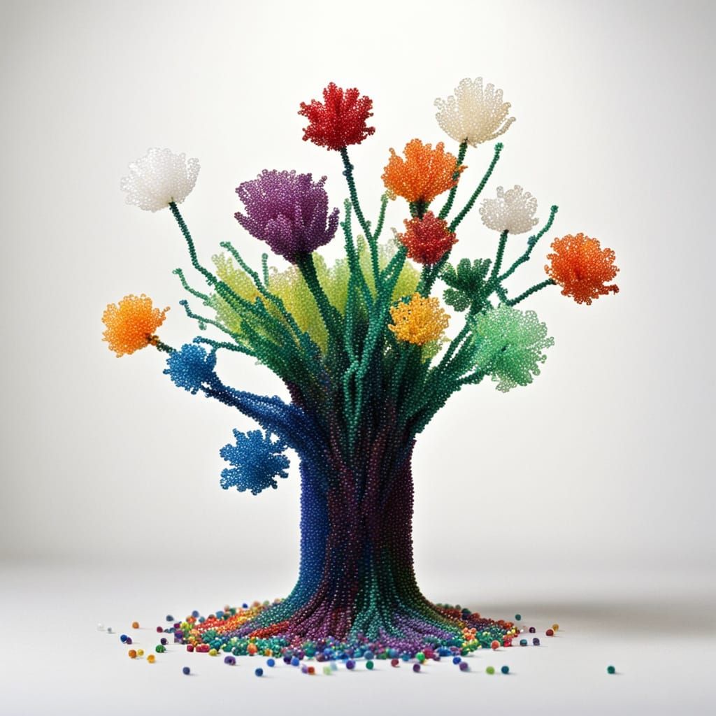 Microbead Art: A Colorful Composition