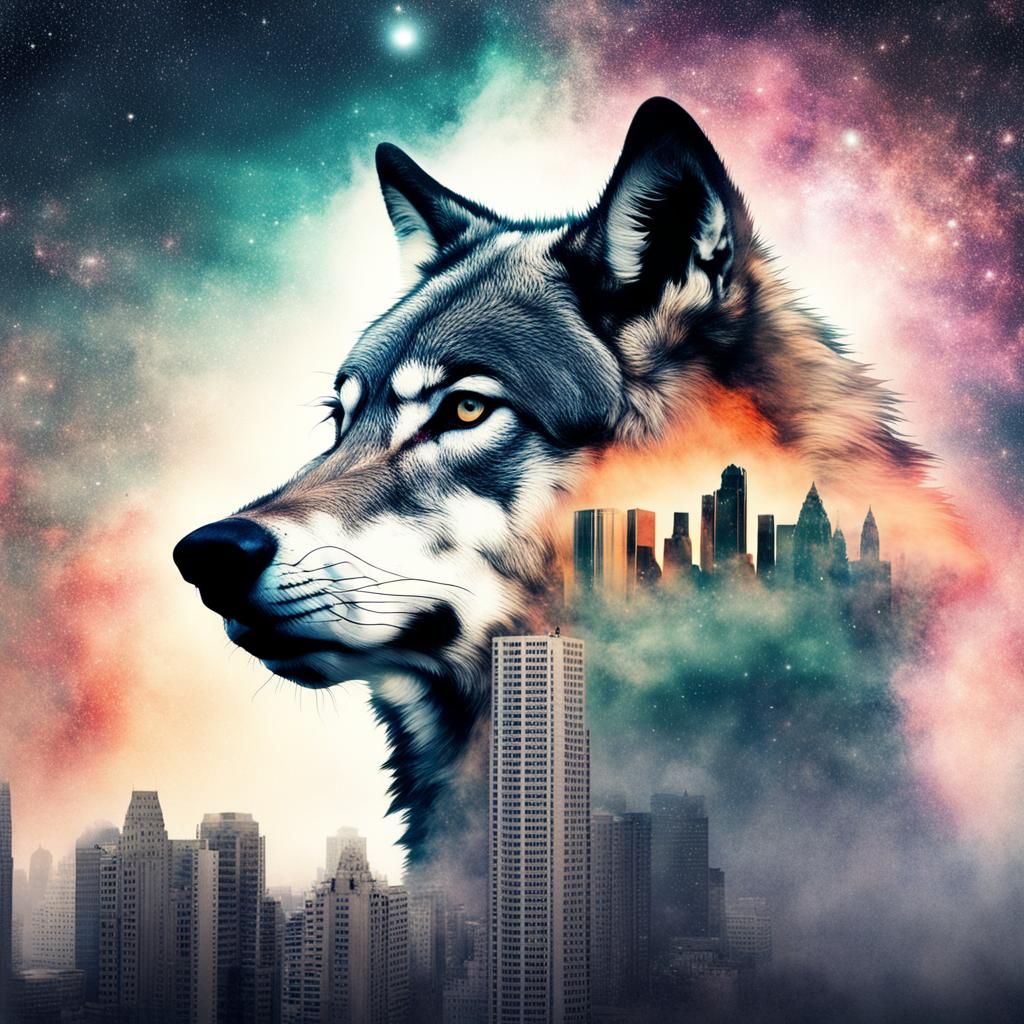 Cosmic Surrealism of a Colourful Wolf Nebula