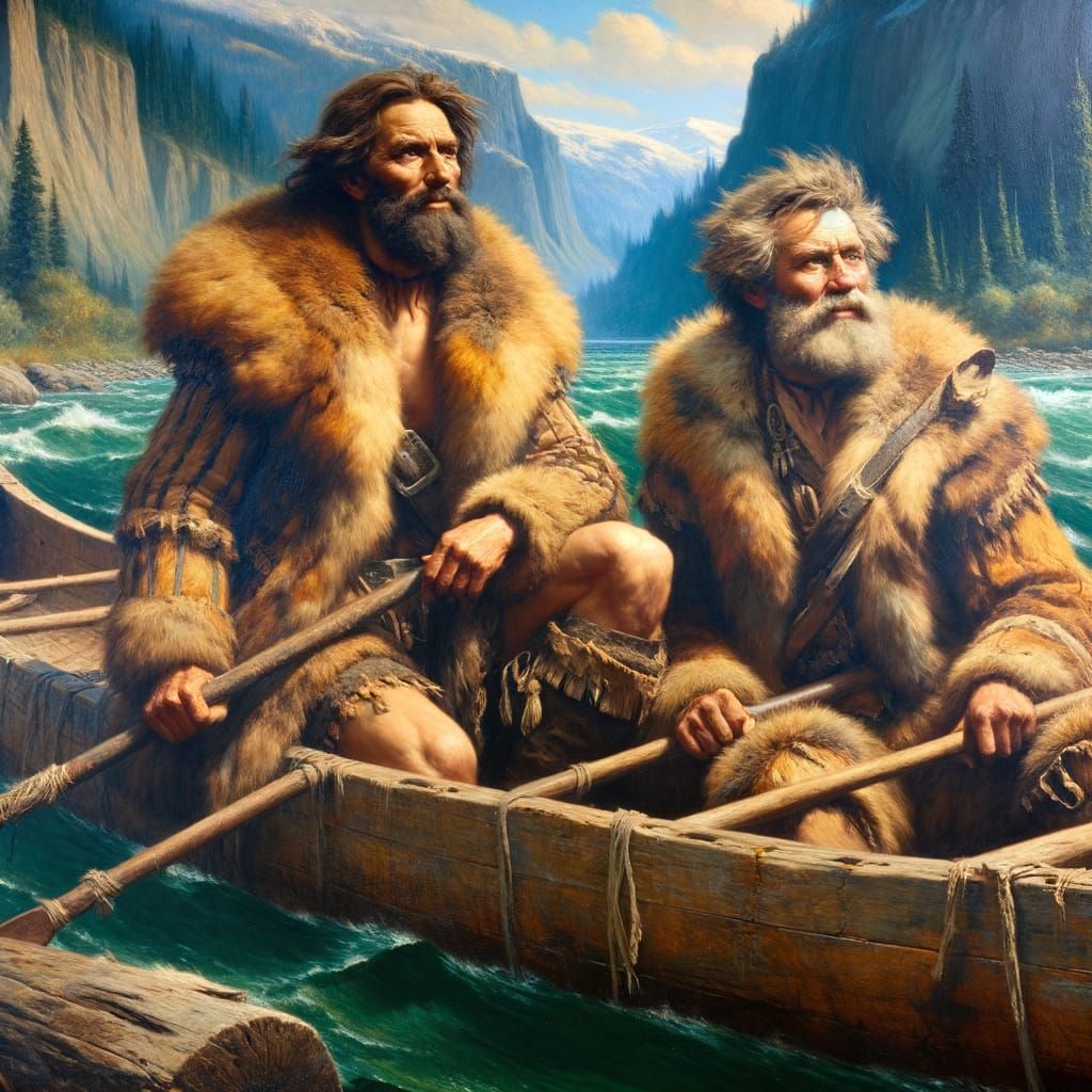 Explorers Paddle to Pacific in Winter Landscape