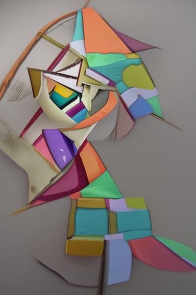 Vibrant Geometric Abstraction in Kandinsky-Inspired Tesselat...