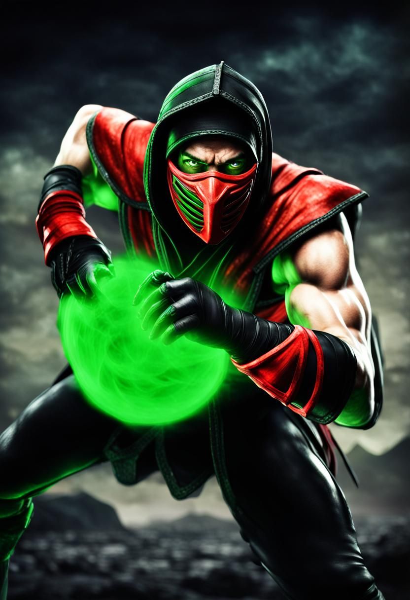 Hyperrealistic Ermac from Mortal Kombat in HDR