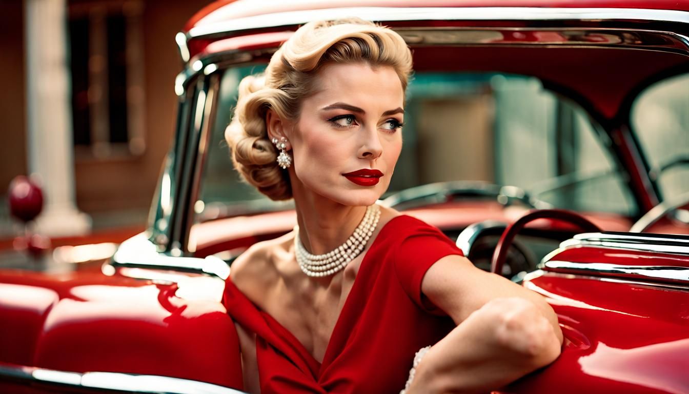 The timeless elegance of Grace Kelly and a Red Chevy