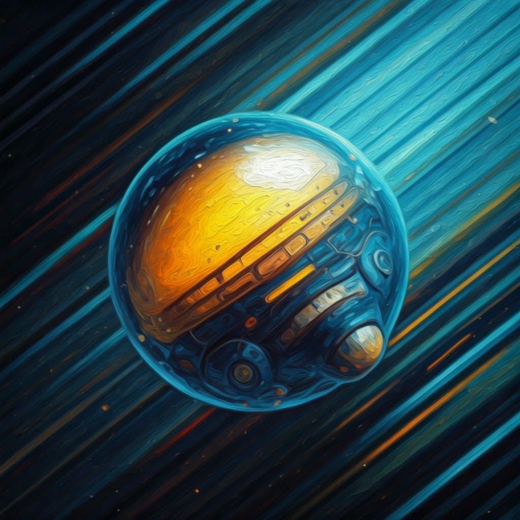 Subnautica Neo-Expressionist Oil Painting