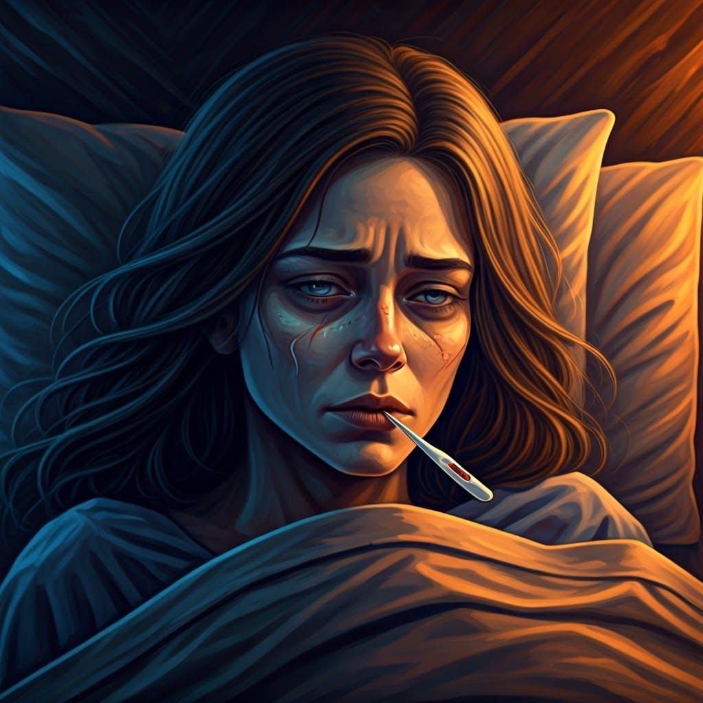 Vibrant Battery Character in Bed: Hyperrealistic Portrait