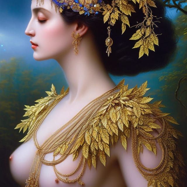 Crystalline Fantasy Goddess in Hyperrealistic Detail