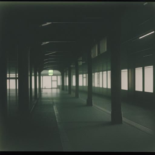 Mysterious Liminal Space in Dark, Vintage Hues