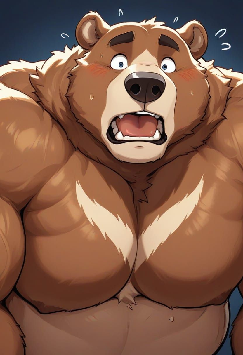 Cute Obese Kodiak Bear Portrait