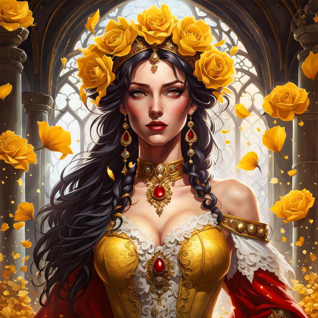 Gothic Princess in Opulent Lace and Splendid Finery