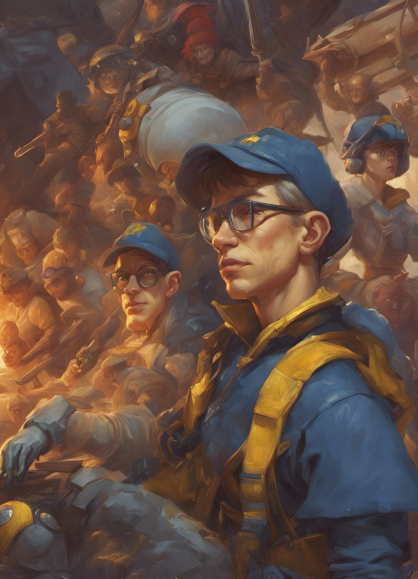 Surreal Digital Portrait of an Underdog with Rugged Charm