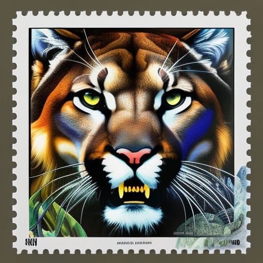 Mountain Lion Collection Agency Stamp