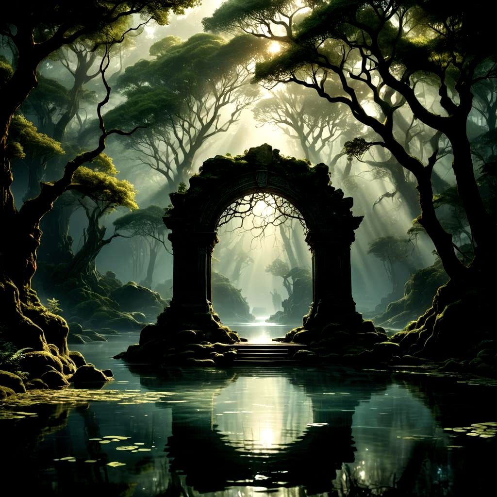 Surreal Gateway to a Vibrant Celestial Realm