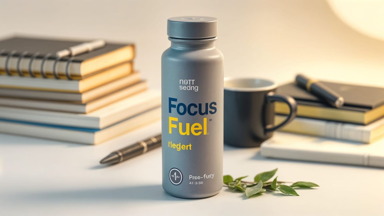 Energizing Productivity Workspace in Vibrant Blues and Yello...