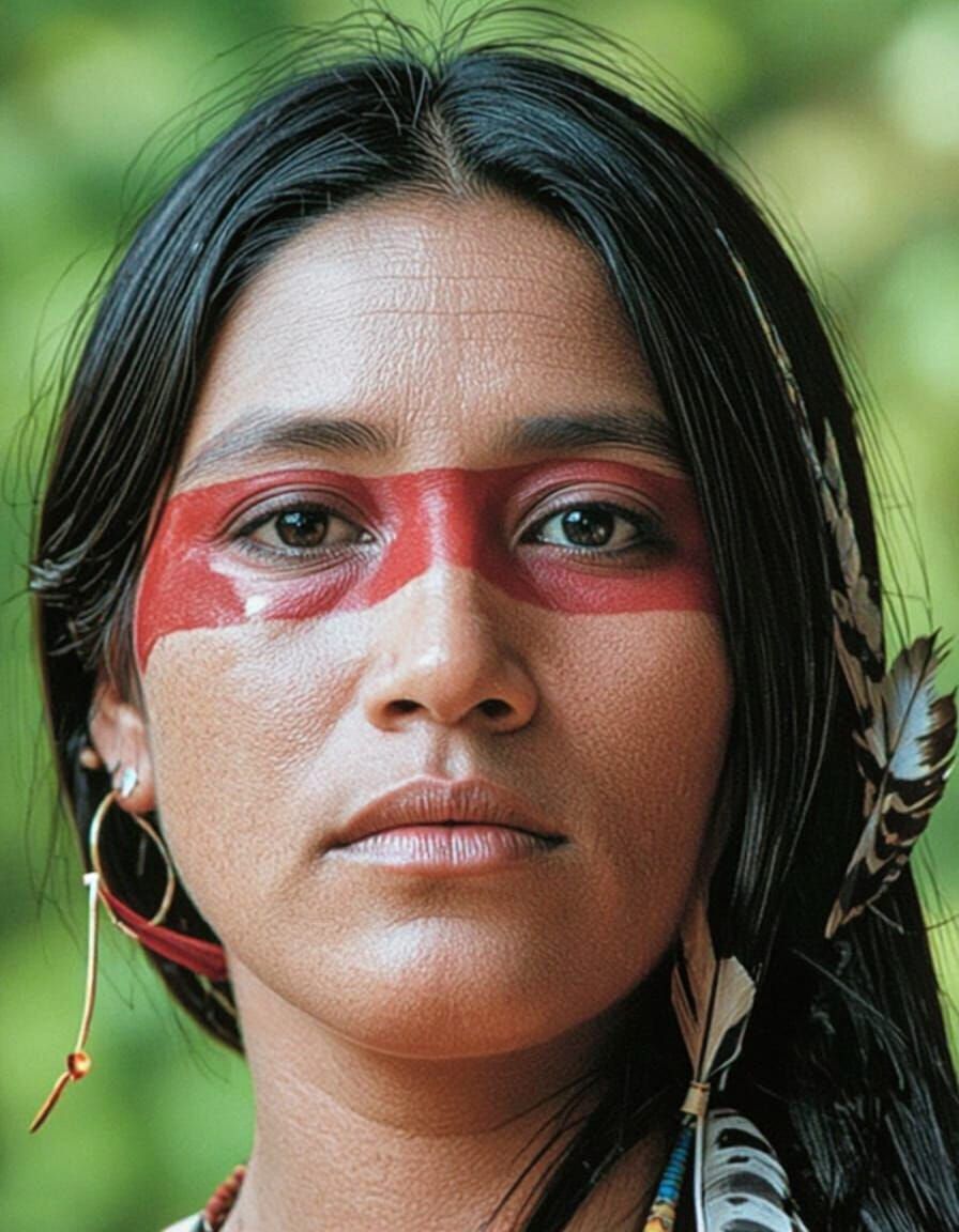 Indigenous Woman Iracema With Bow and Arrow