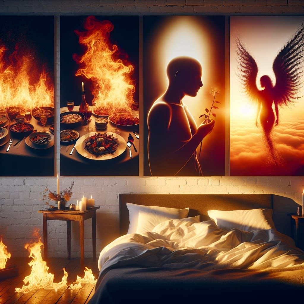 Blazing Desire Meets Serene Dawn in an Intimate Banquet of L...