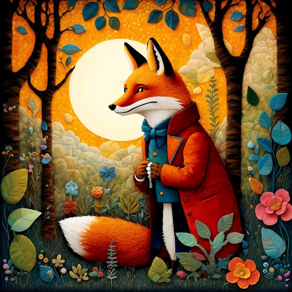 Mr. Fox and Forest Friends in Fabric Atrium