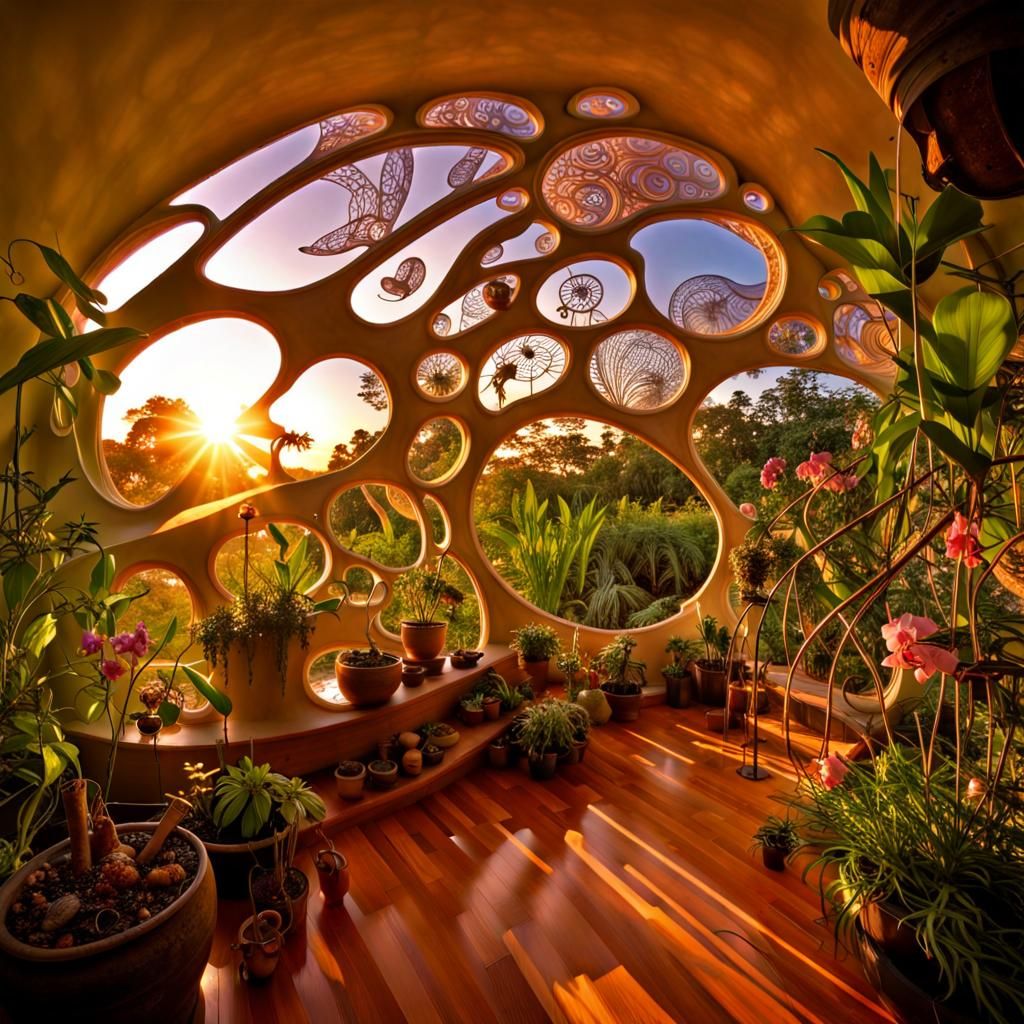 Elegant Eco Home at Sunset