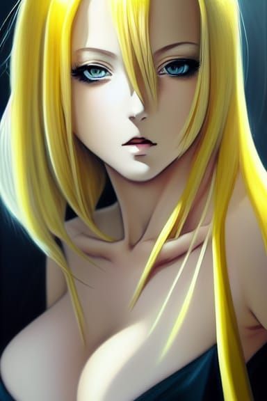 Elegant Anime Portrait of Tsunade