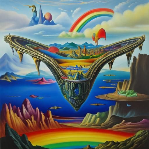Surreal Dreamscapes: A Mysterious Journey Across the Rainbow...