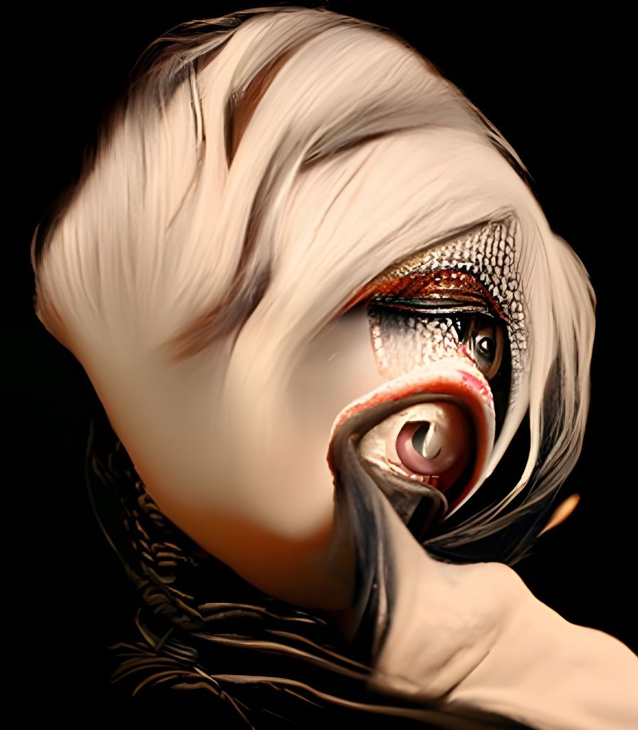 Gothic Muse in Vibrant Hyperrealism