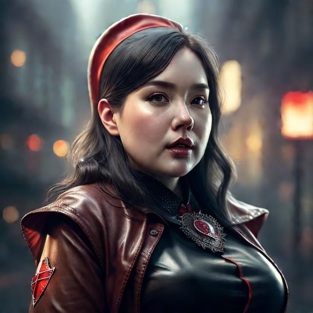 Beautiful woman innocently waiting 1