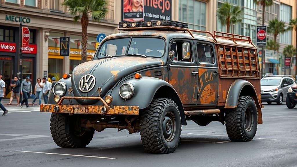 Rugged Off-Road VW Truck in Mexico City