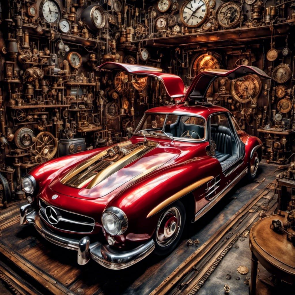 Steampunk Timekeeper's Marvelous Gullwing Masterpiece
