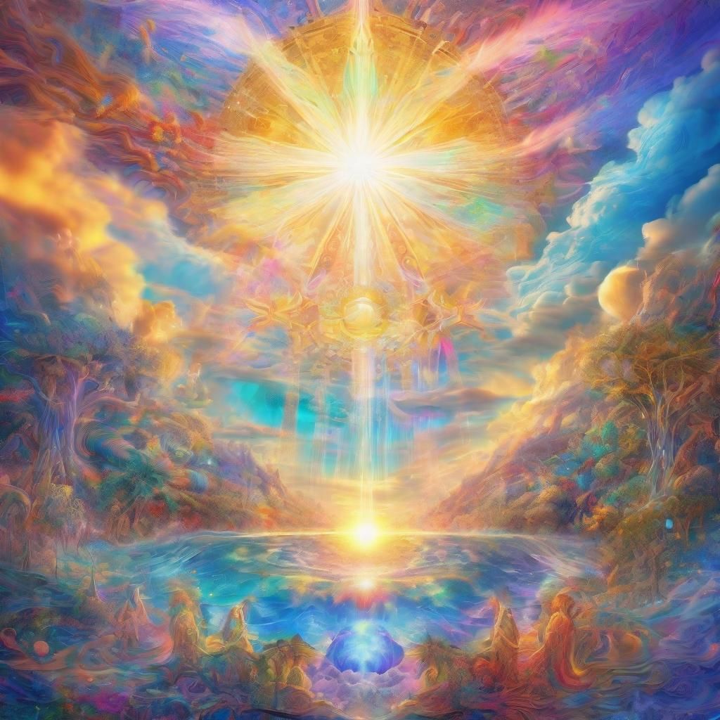 Surreal Cosmic Island in Soft Focus Holy Light