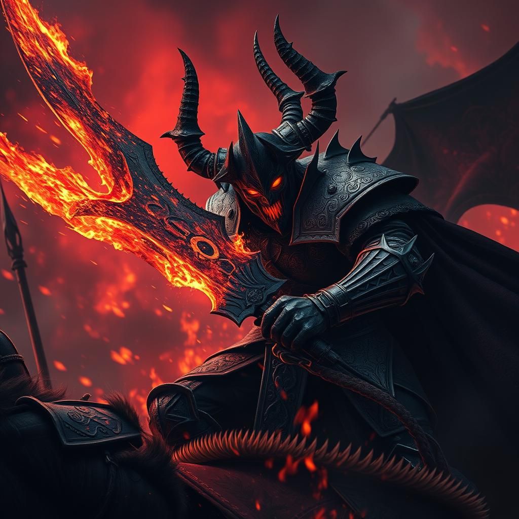 Asmodeus Wields Hellish Fury as Dark Sword Unleashes Blazing...