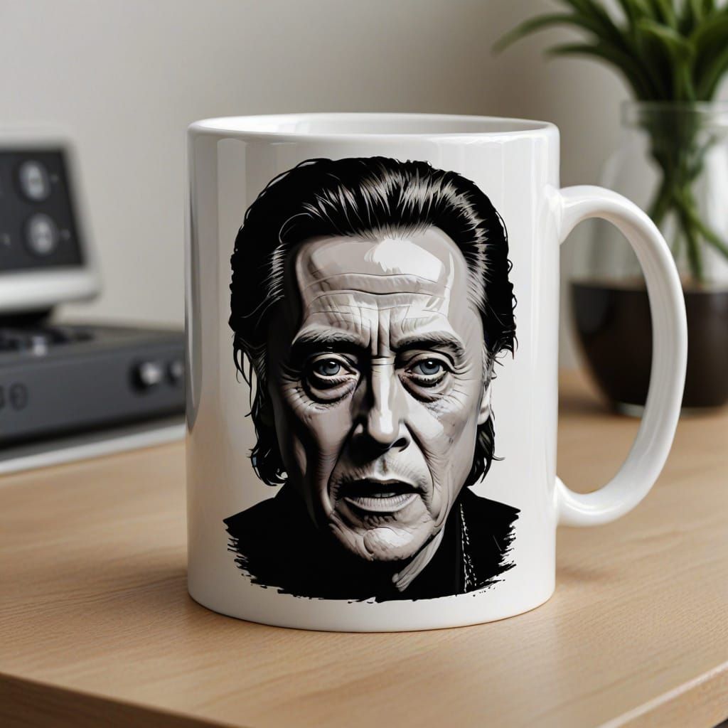 Christopher walken face on a mug