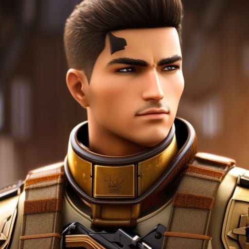 Surreal Dystopian Warrior Basks in Radiant Light