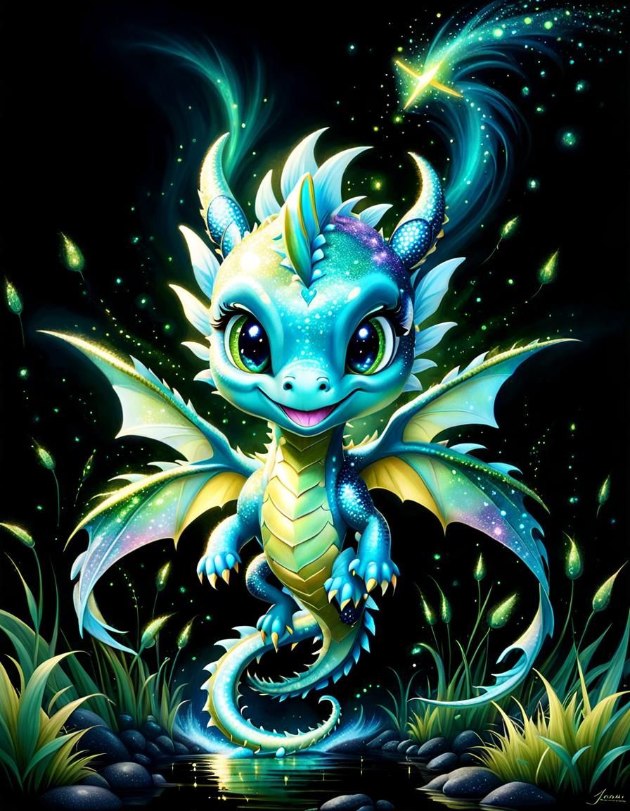 sparkling baby dragon