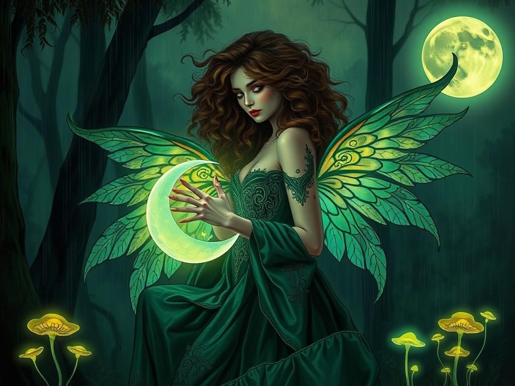 Dreamlike Enchantress in Art Nouveau Style