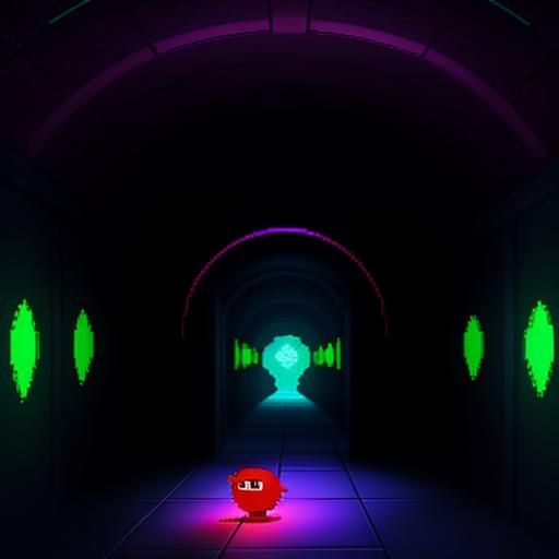 Evil Red Worm Emerges from Space Station Shadows