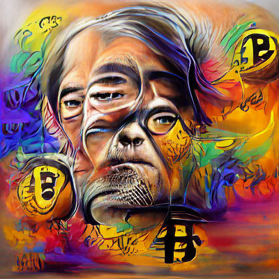 Cyberpunk Satoshi Nakamoto Airbrush Art