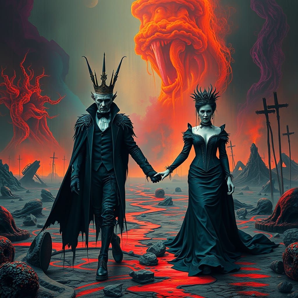 King and Queen of Darkness in Hellscape