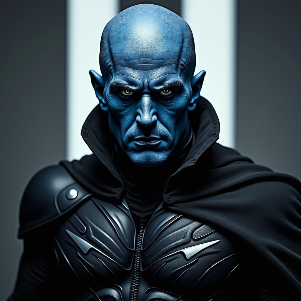 Mr. Freeze Portrait in Pop Art Style