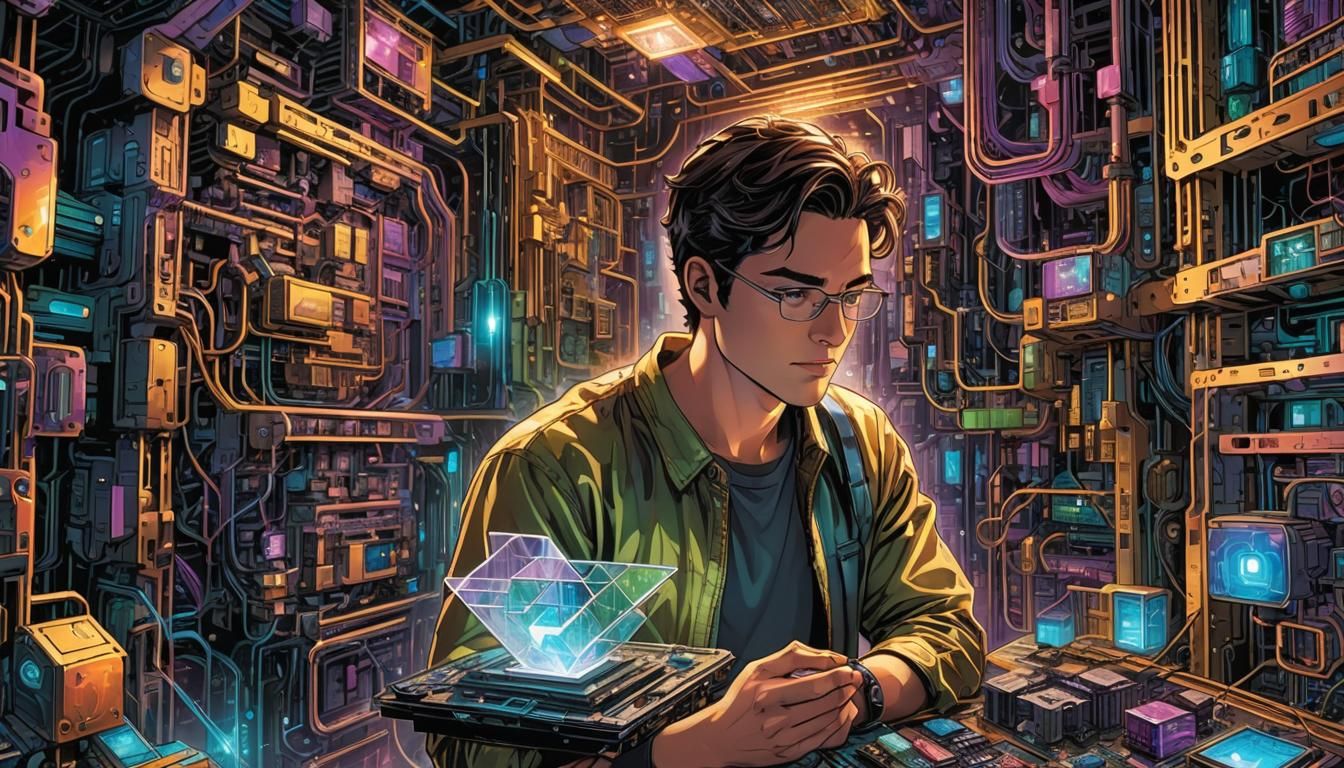 Visionary Futurist Contemplating Quantum Reality