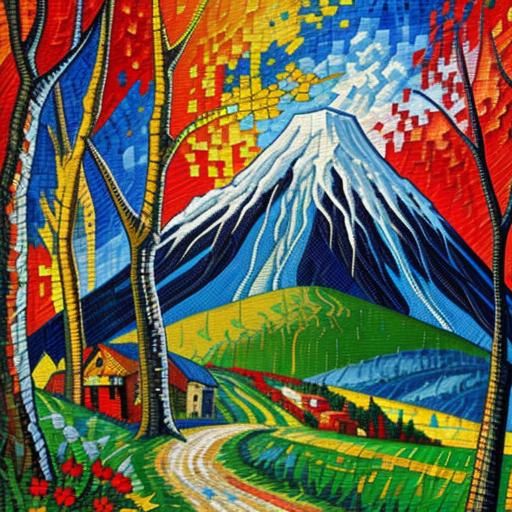 Neo-Impressionist Lord of the Rings Mosaic