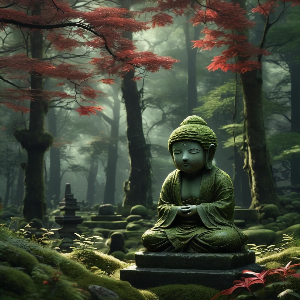 Gentle Hyper-Realistic Digital Art of a Shrine