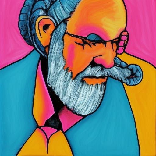 Whimsical Portrait with Vibrant Braids