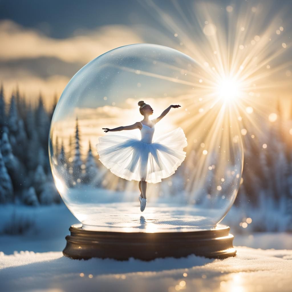 Ball Dancer in Snow Globe Wonderland