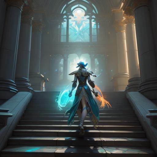 Surreal Goddess Descends with Ethereal Light and Healing Ene...