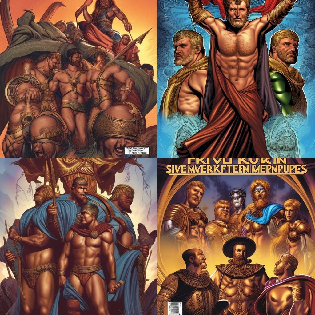 Good Roman Emperors Comic Book Art