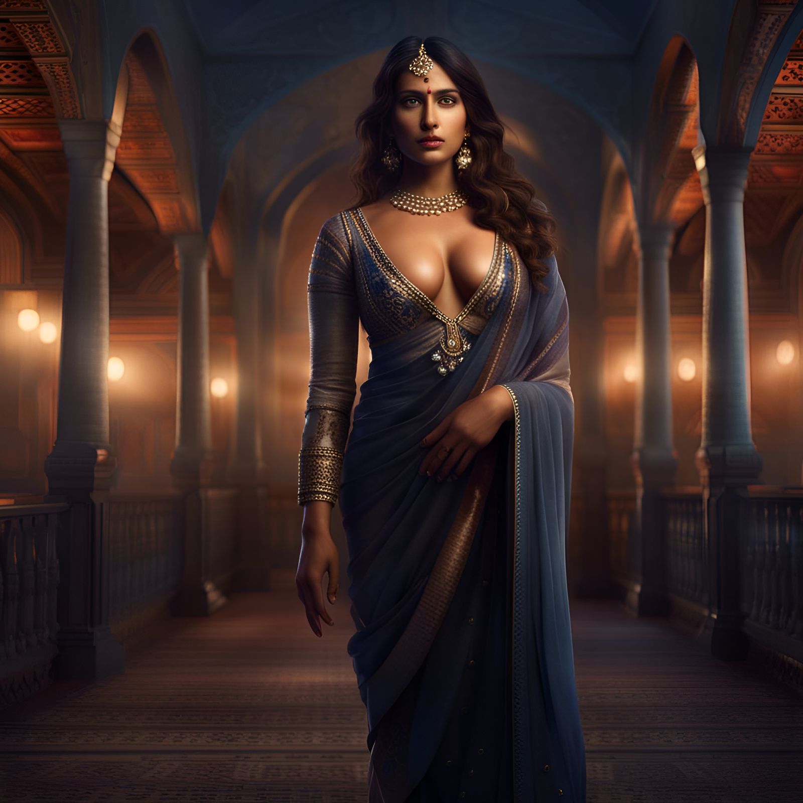 Breathtaking North Indian Beauty in Candid Restaurant Moment