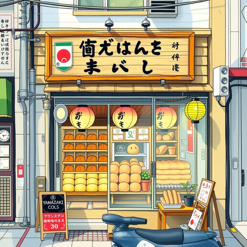 Traditional Japanese Bakery in a Quiet Tokyo Neighborhood