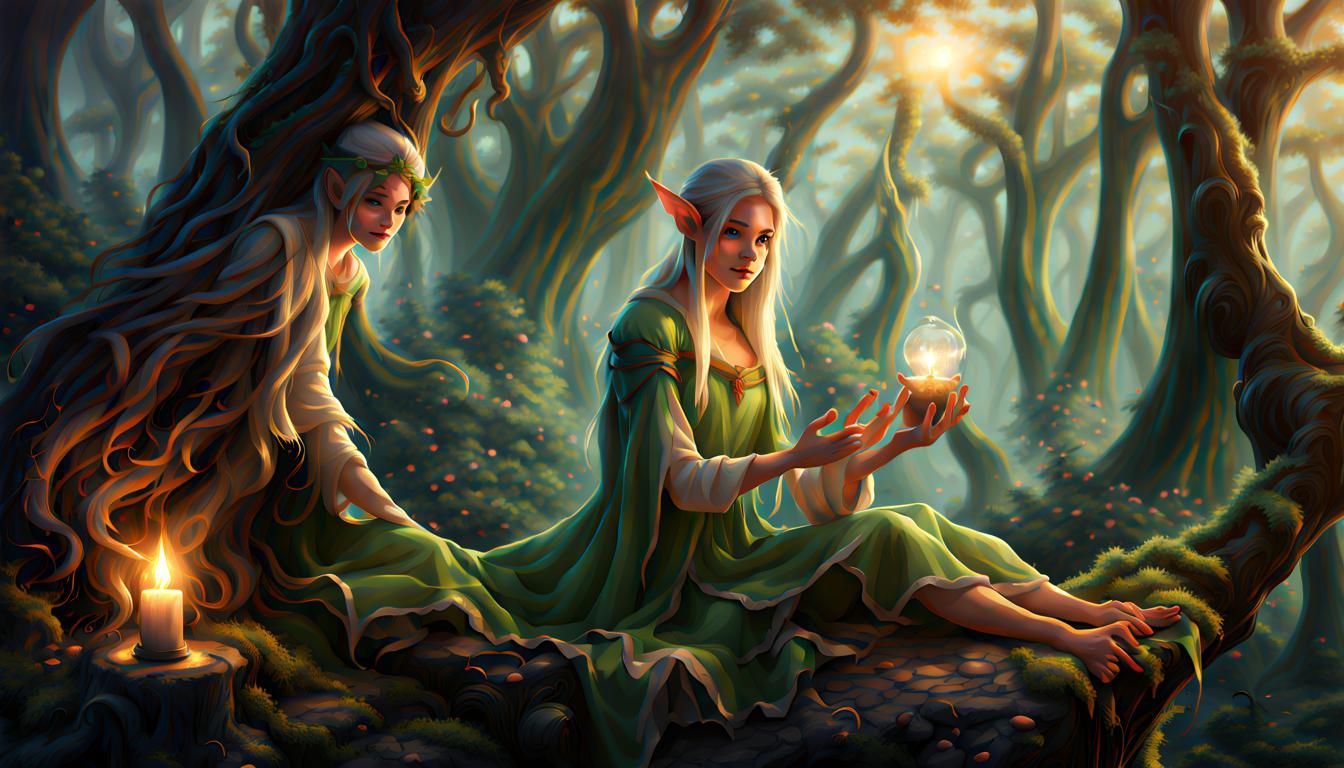 Elven Healers in Enchanted Woodlands