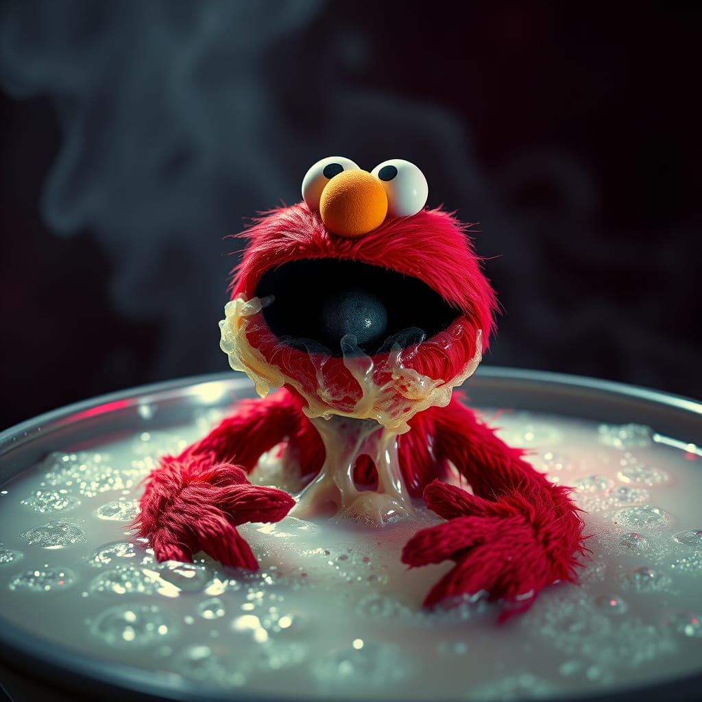 Elmo Unravels in a Haunting Acidic Nightmare