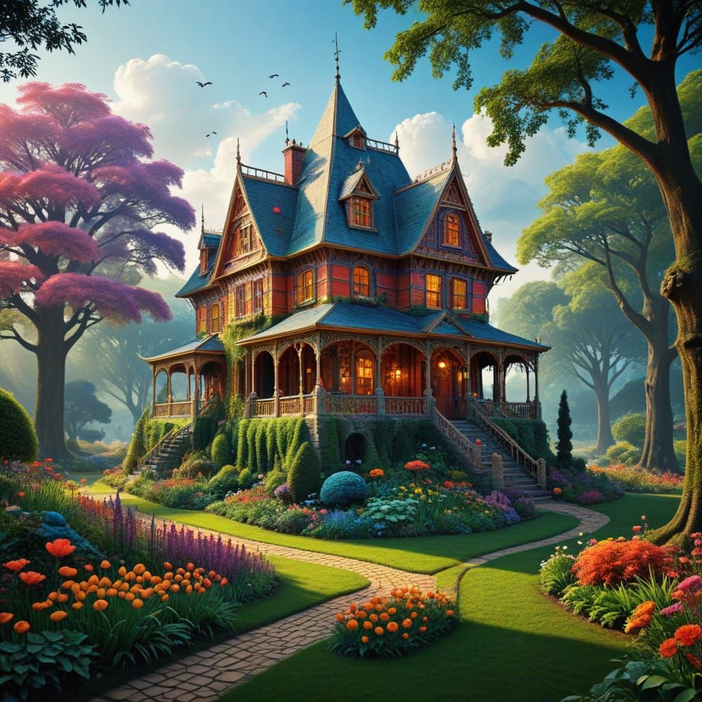 Whimsical Stringed Wonders in a Vibrant Fantasy World