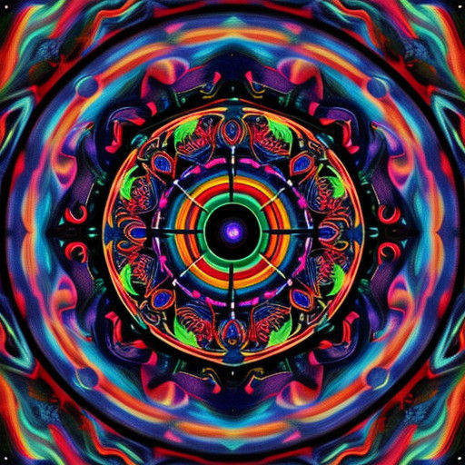 Vibrant Psychedelic Wheel in Electric Colors